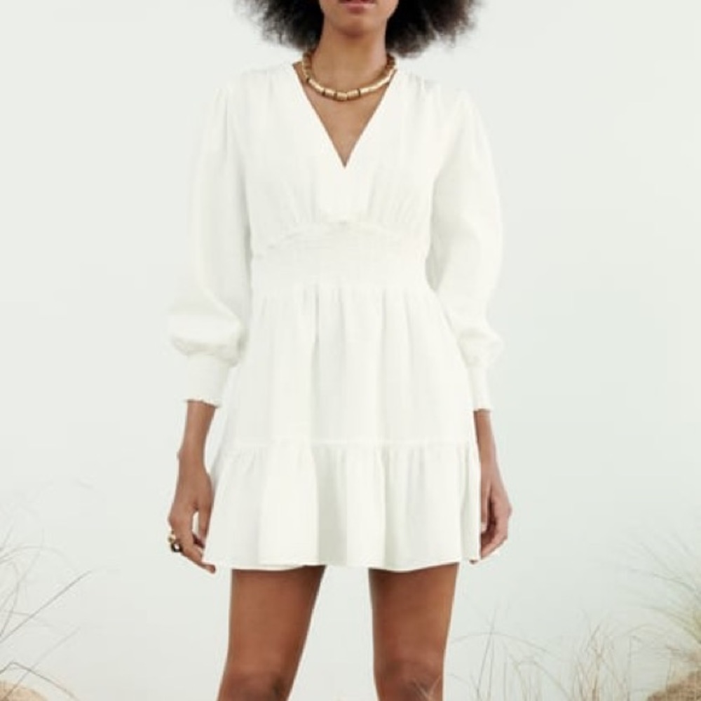 Zara linen blend dress